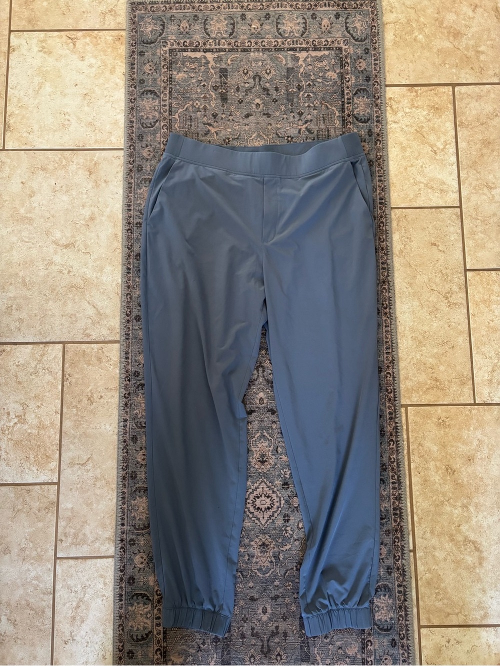 Athleta Brooklyn Mid Rise Jogger Women 16T Tall Blue Gray Pull On Stretch Casual